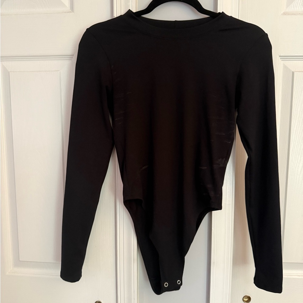 Good American Classic Black Bodysuit